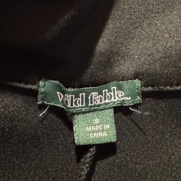 (S) WILD FABLE Sleeveless Black Form Fitting Mock Turtleneck Mini Dress - Picture 7 of 10